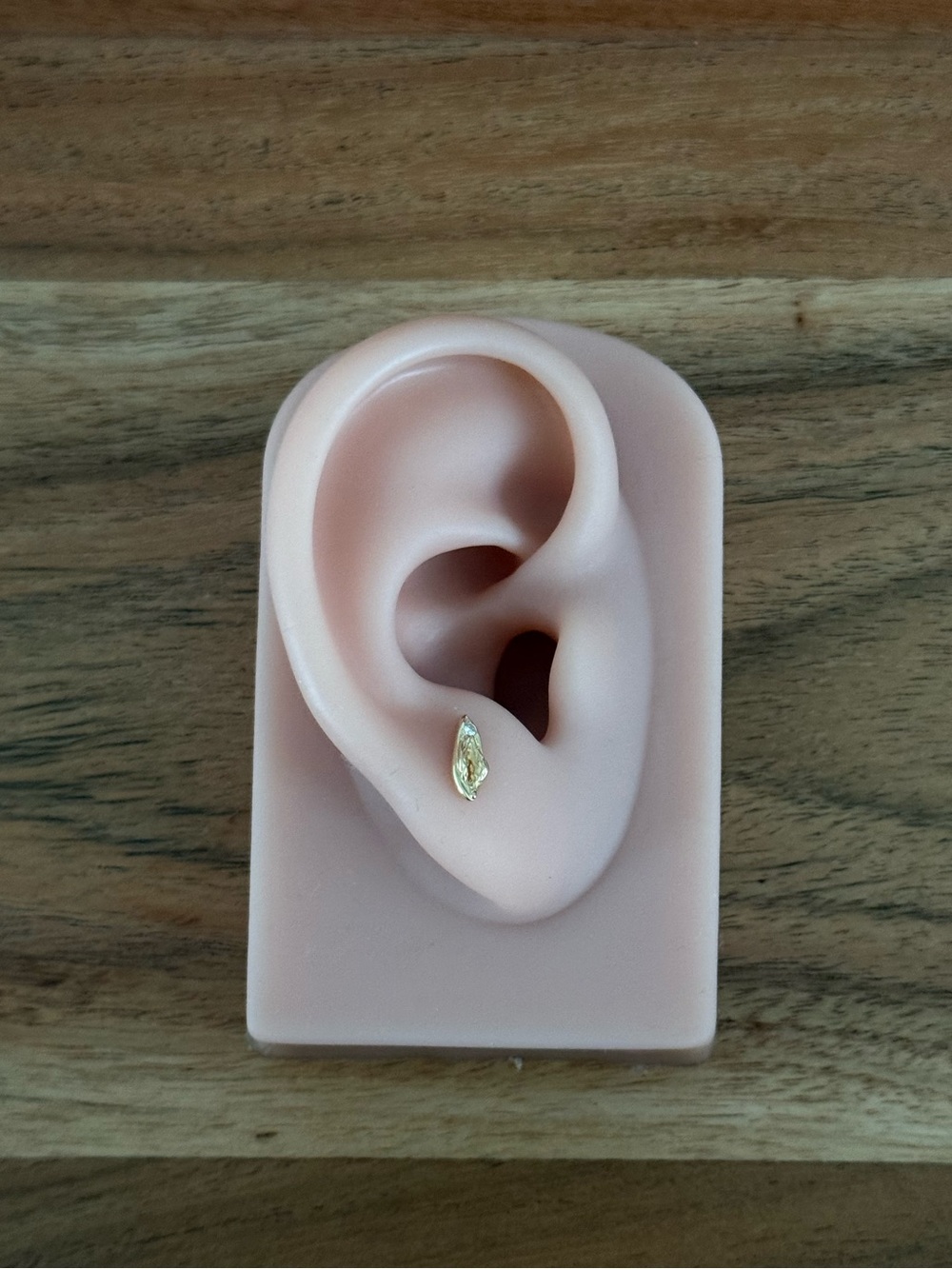 The Curated Lobe 14K Gold Diamond Vulva Earring